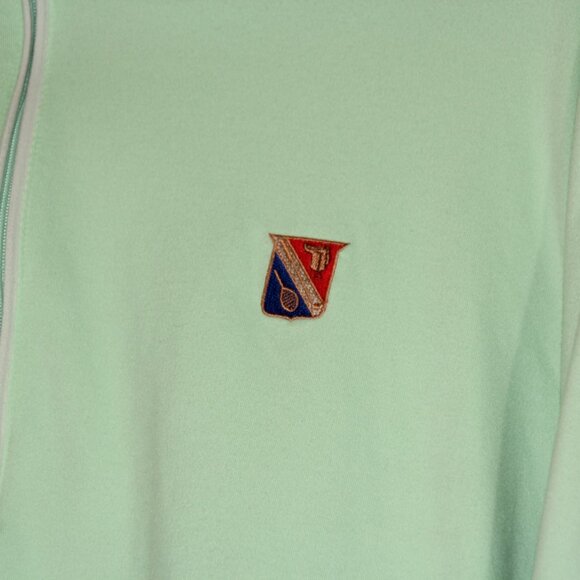 Donald Ross Men's 3/4 Zip Pullover Light Weight Fleece Mint Green Activewear M - Picture 3 of 8
